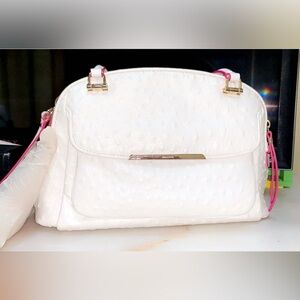 COACH MADISON 30116 Ostrich Embossed Leather Satchel Shoulder Handbag